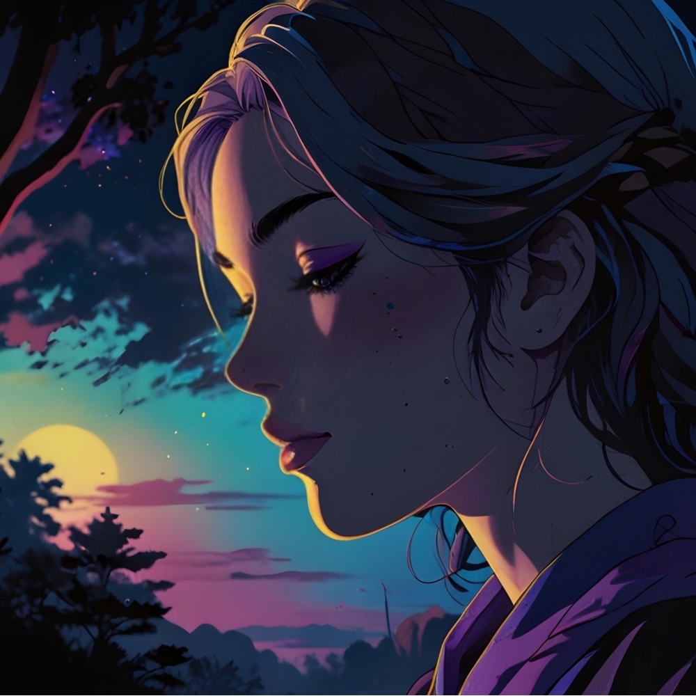 Tranquil vibes lofi metal Art print 4 x 6 inches